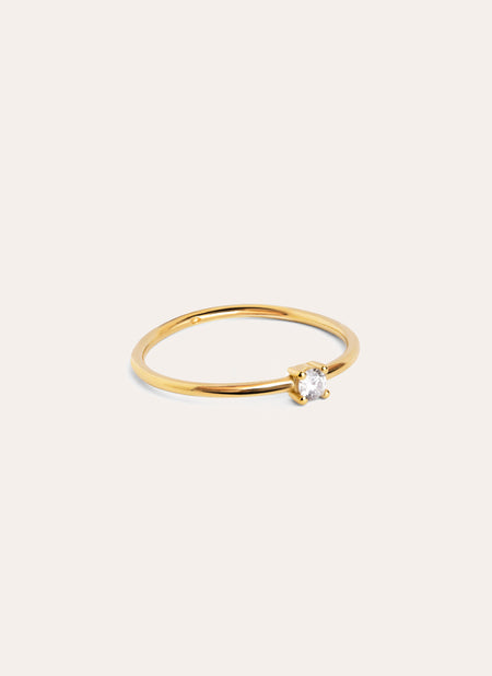 Single Spark Gold Ring