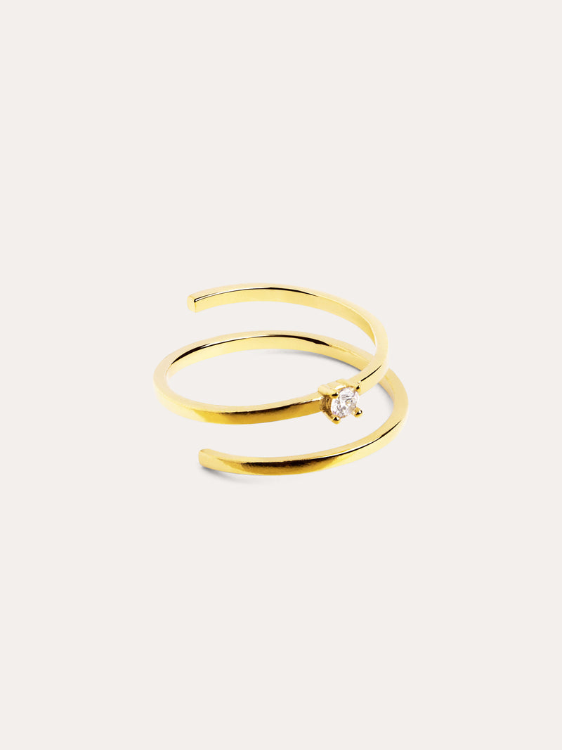 Ring Spiral Spark vergoldet