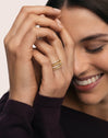 Anillo Triple Cross Spark Baño Oro