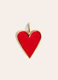 Charm Lovely Heart Red Enamel Baño Oro