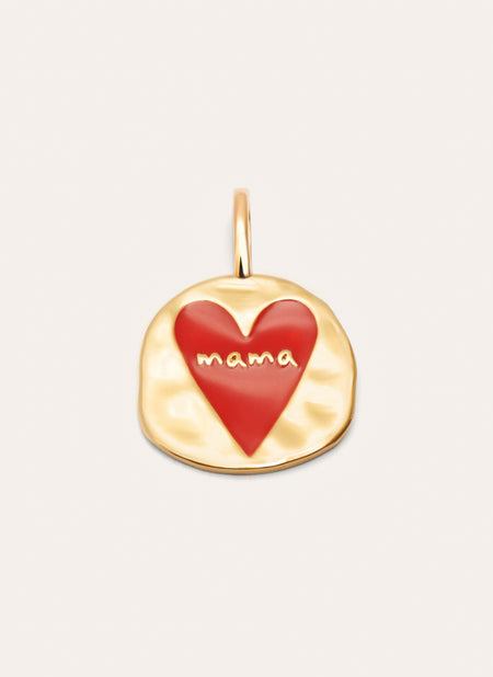 Charm Mamá Lovely Heart Baño Oro