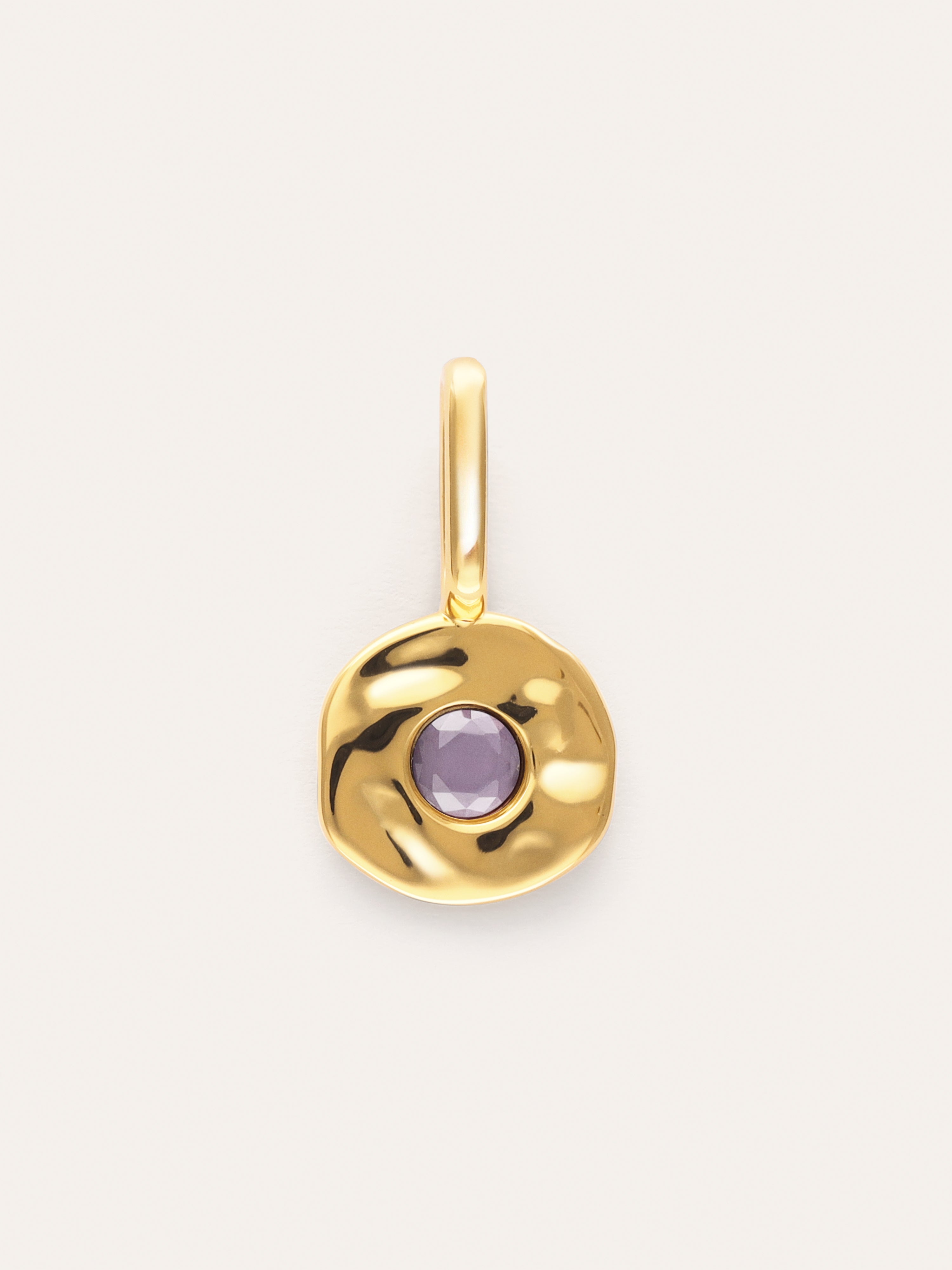 Charm Mini Birthstone Plata Baño Oro