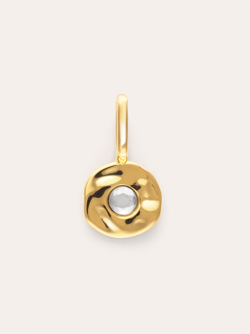 Charm Mini Birthstone Plata Baño Oro