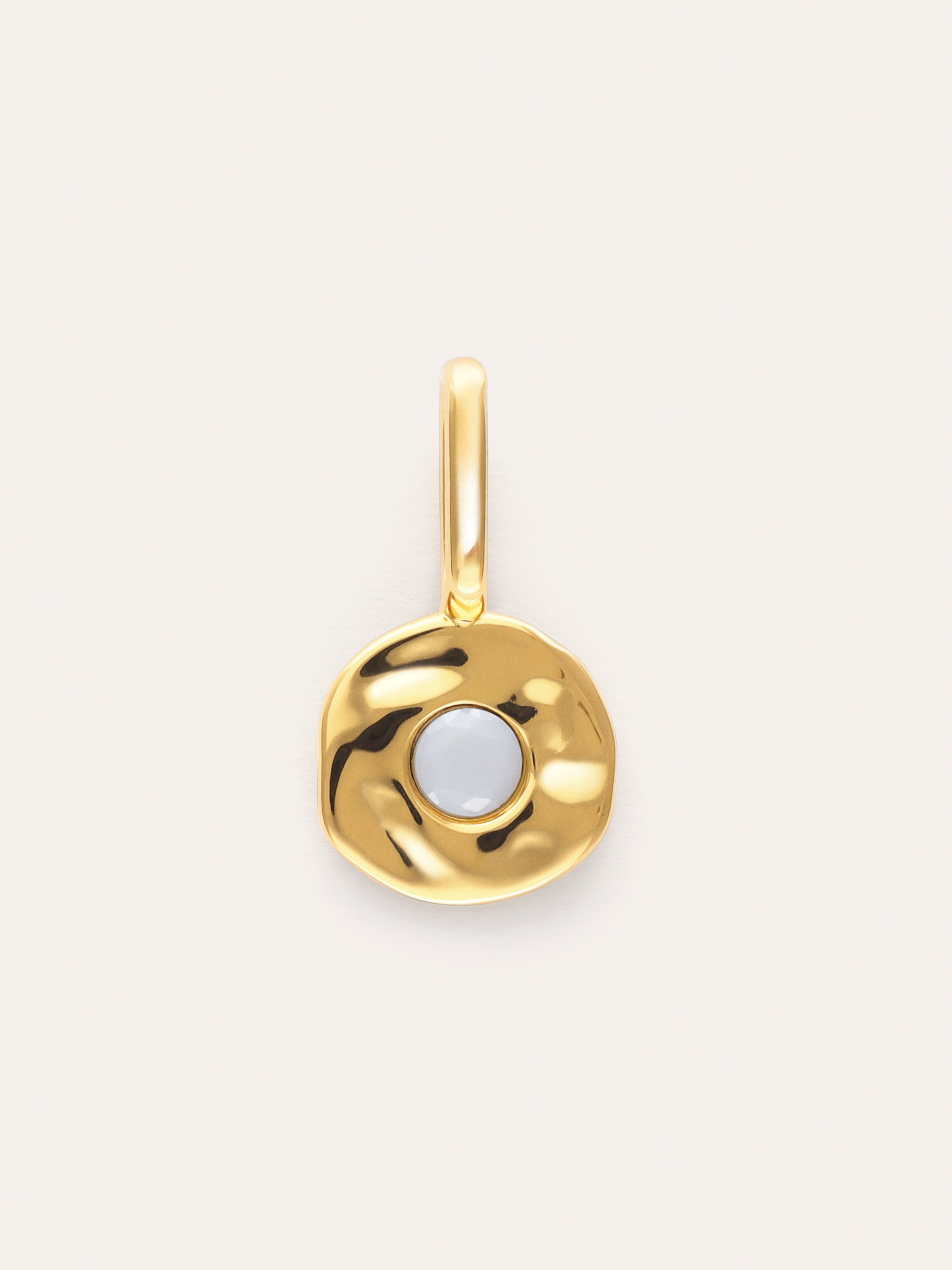 Charm Mini Birthstone Plata Baño Oro