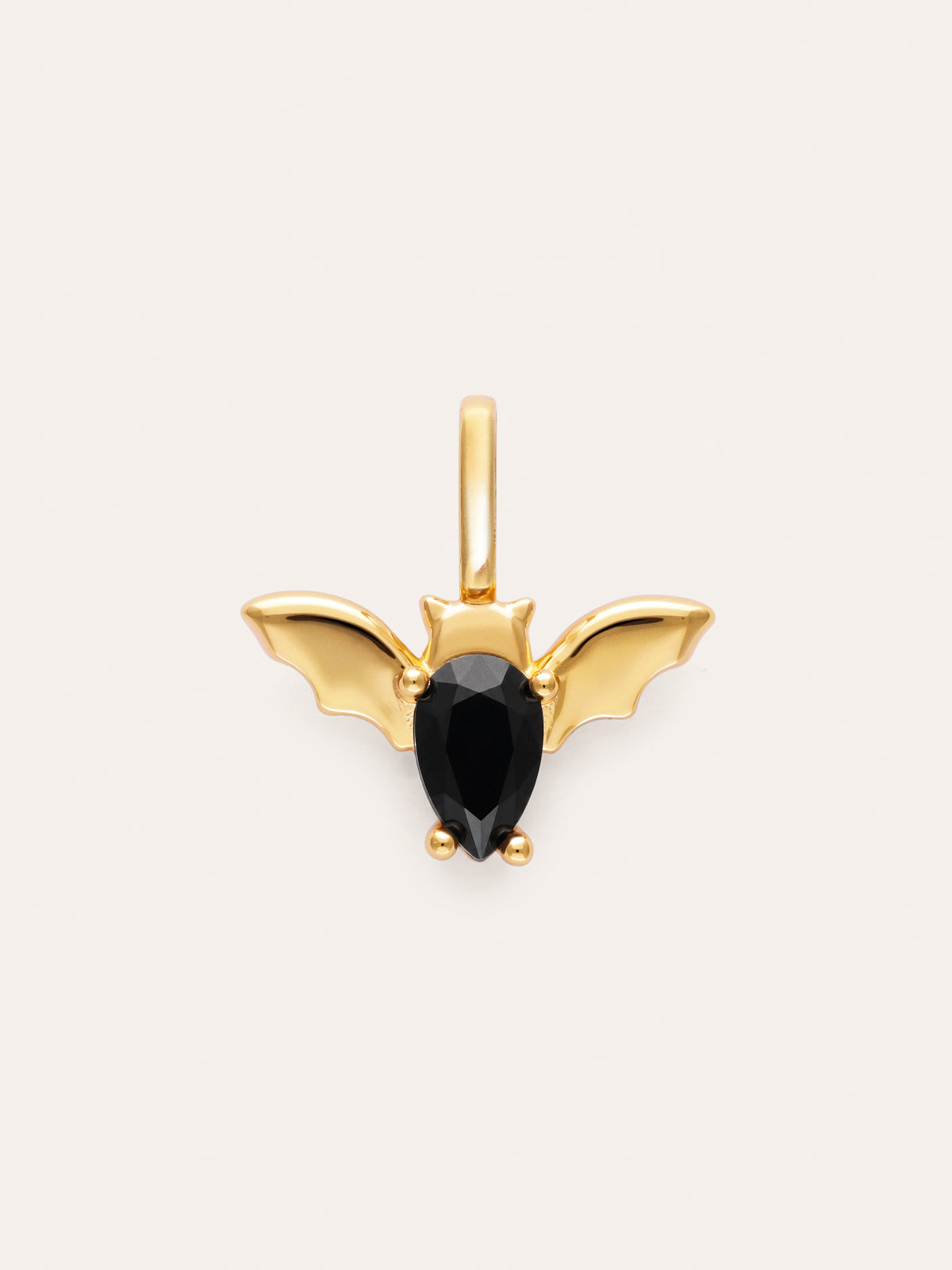 Charm Fledermaus vergoldet