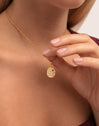 Pink Signet Gold Charm