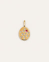 Pink Signet Gold Charm
