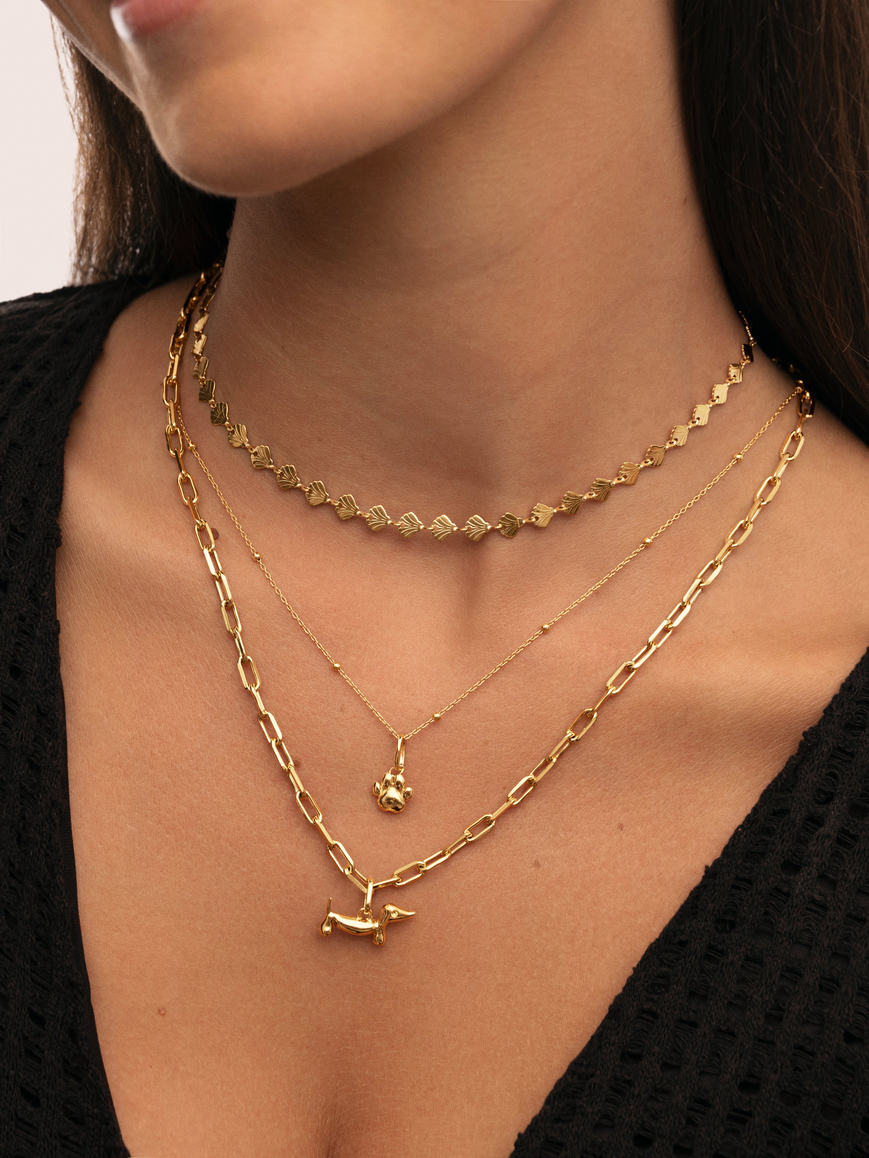 Collar Chic Acero Baño Oro