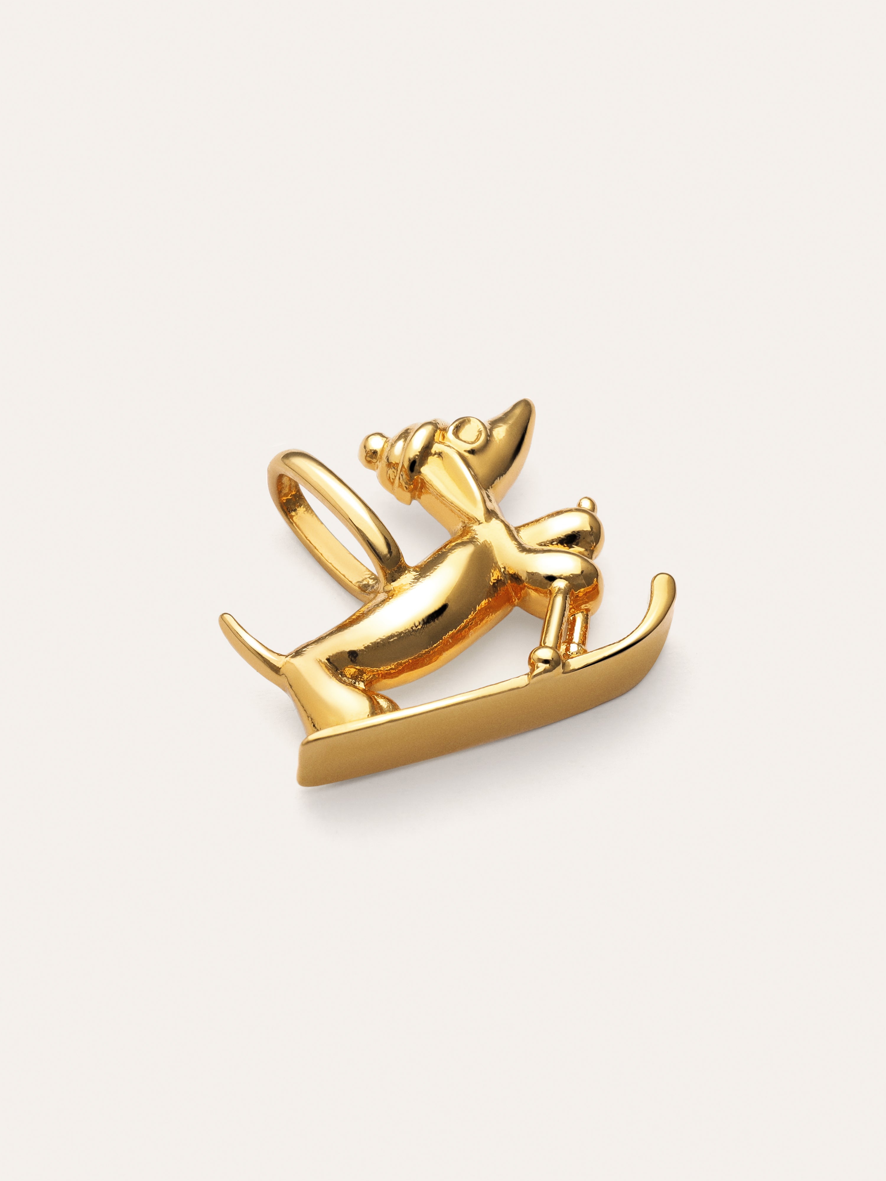 Winter Teckel Gold Charm