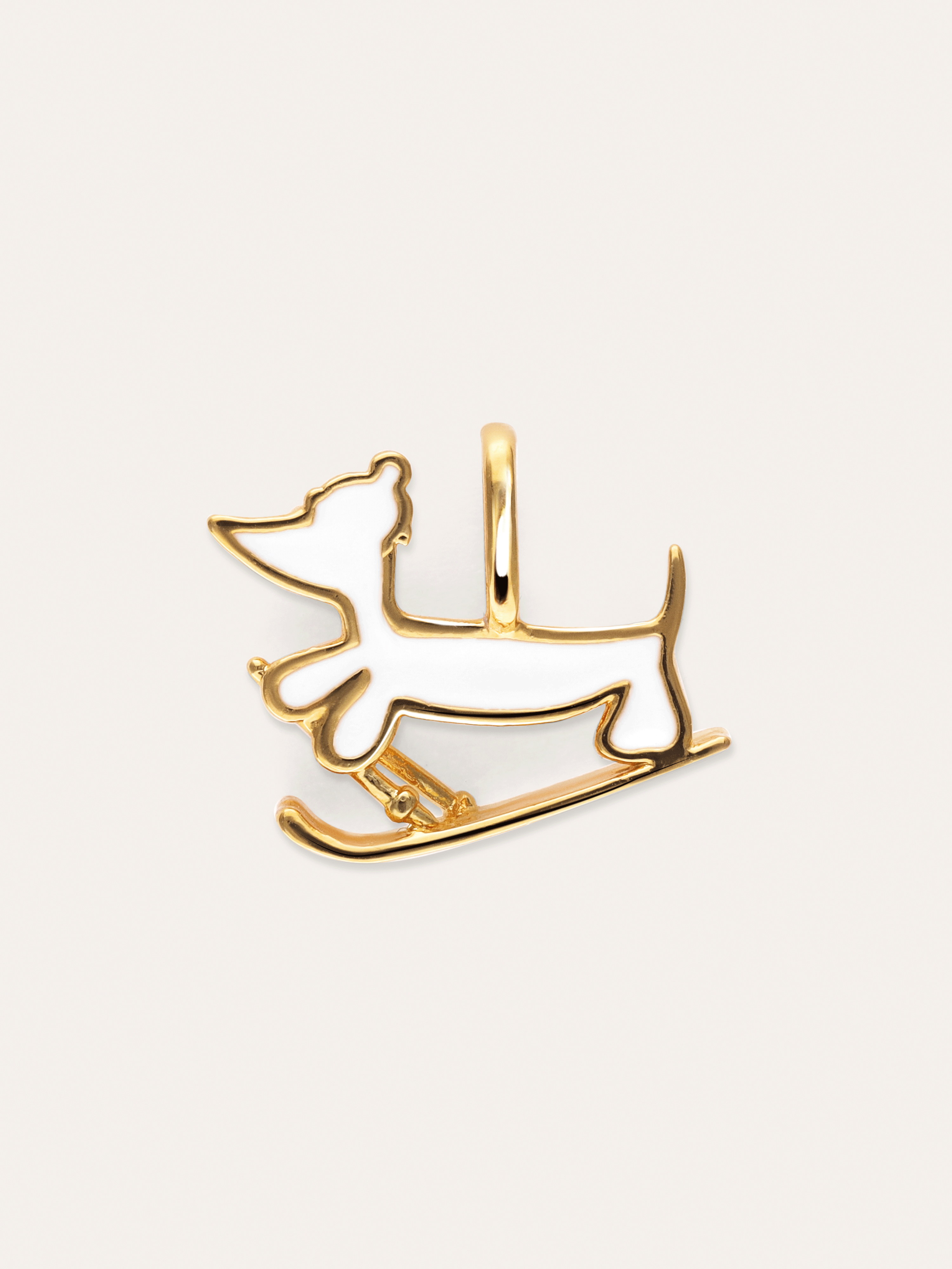 Winter Teckel Gold Charm