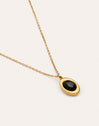 Imagen detalle de Necklace Ágata Stone Steel Gold Plated