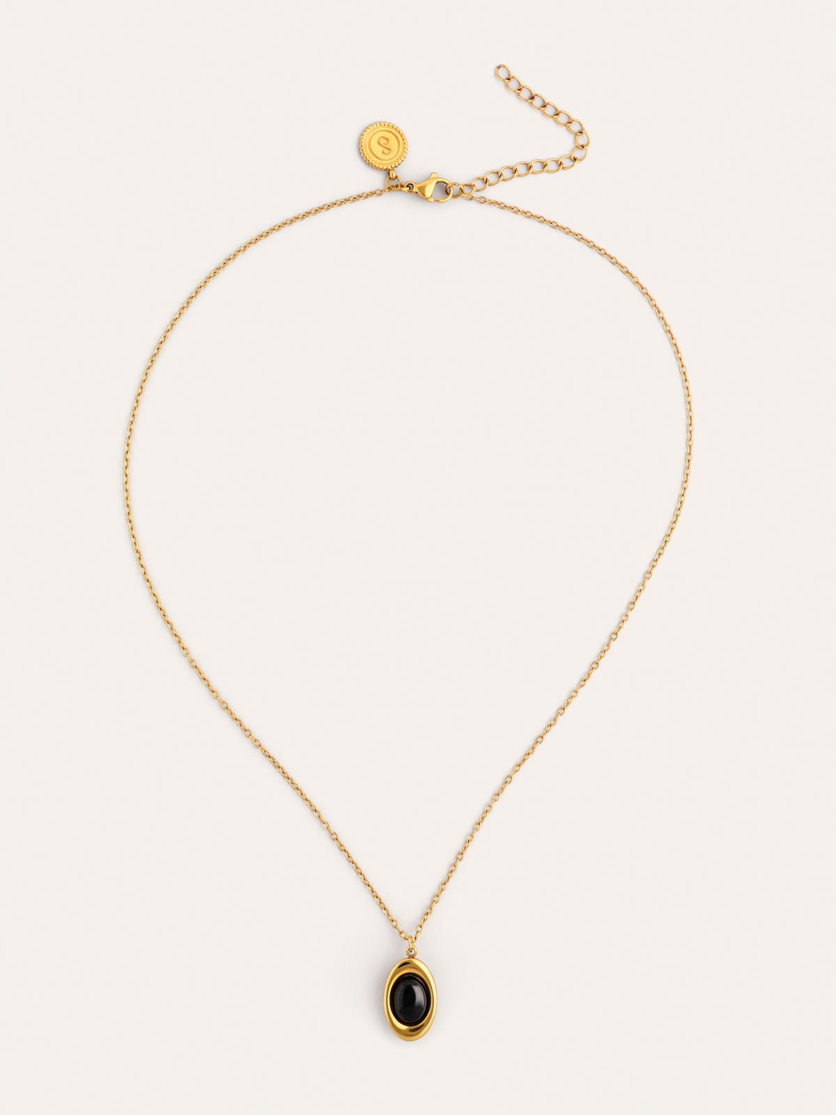 Necklace Ágata Stone Steel Gold Plated - vista 4