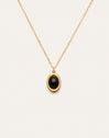 Necklace Ágata Stone Steel Gold Plated