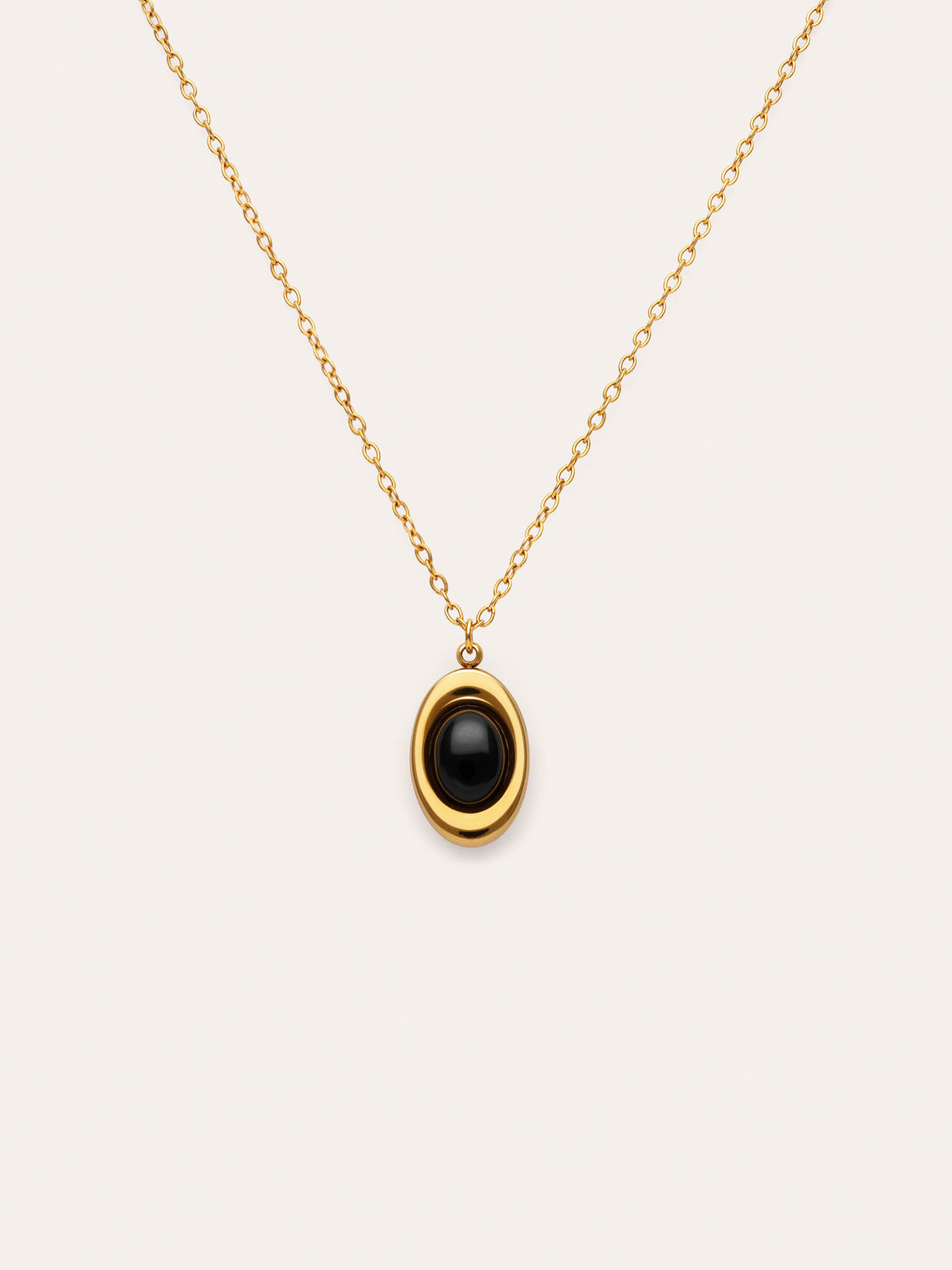 Necklace Ágata Stone Steel Gold Plated