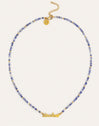 Collar Abuela Heart Cianita Acero Baño Oro