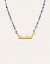 Collar Abuela Heart Cianita Acero Baño Oro