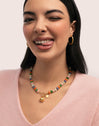 Collar Alpine Stones Acero Baño Oro