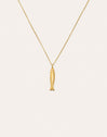 Aqua Fish Stainless Steel Gold Necklace