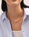Collar Ámbar Stones Acero Baño Oro