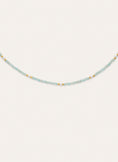 Collar Azulina Acero Baño Oro
