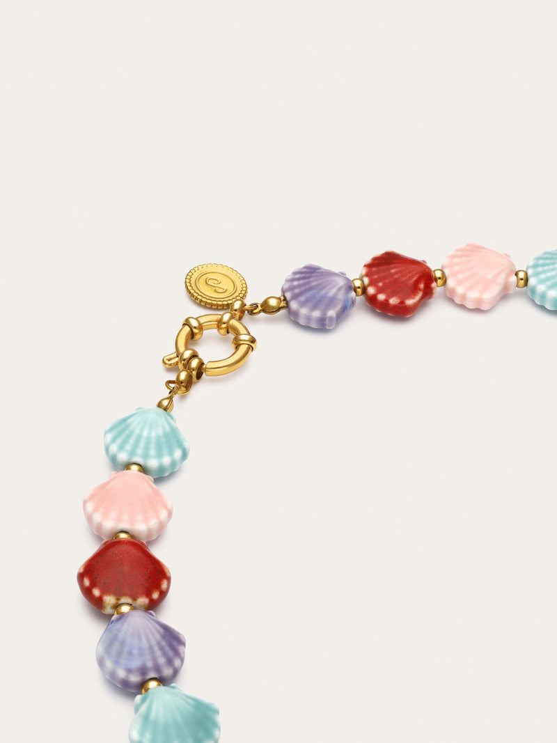 Collar Begur Conchas Acero Baño Oro