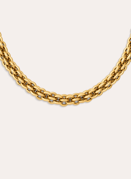 Big Rope Stainless Steel Gold Necklace