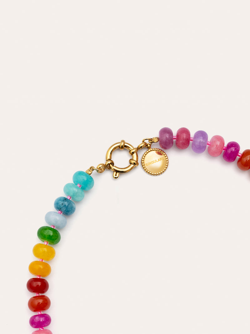 Collier Bloom Stones Acier Plaqué Or