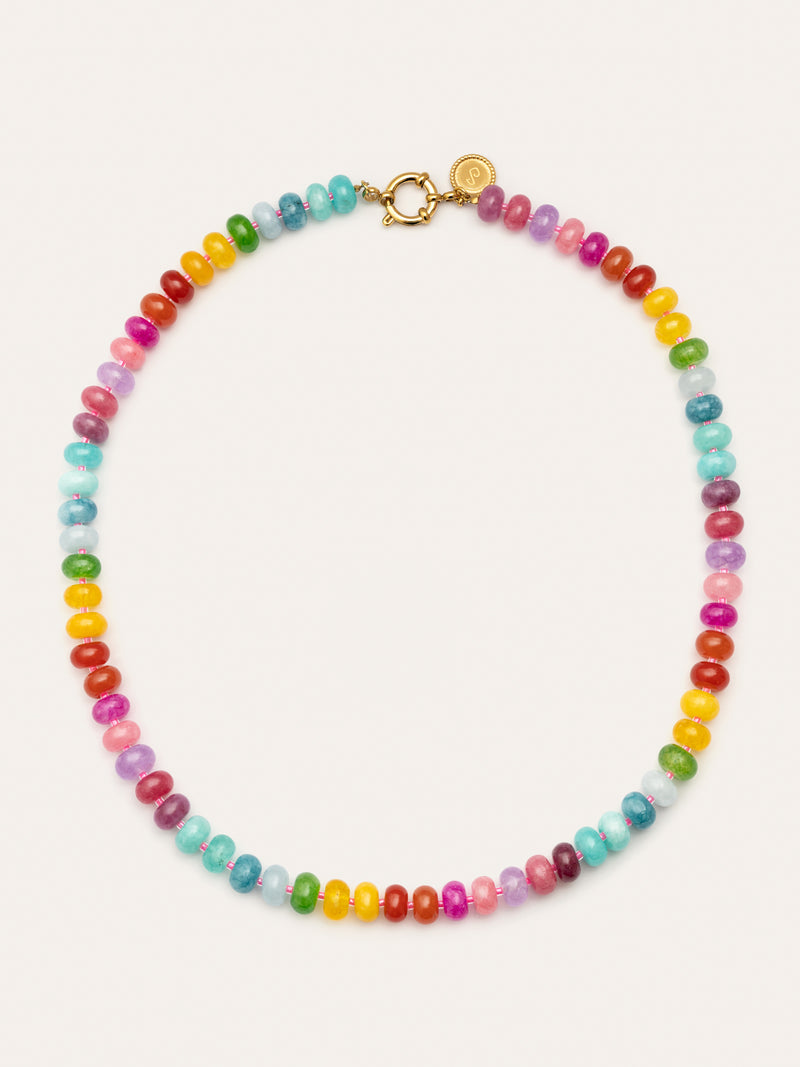 Collier Bloom Stones Acier Plaqué Or