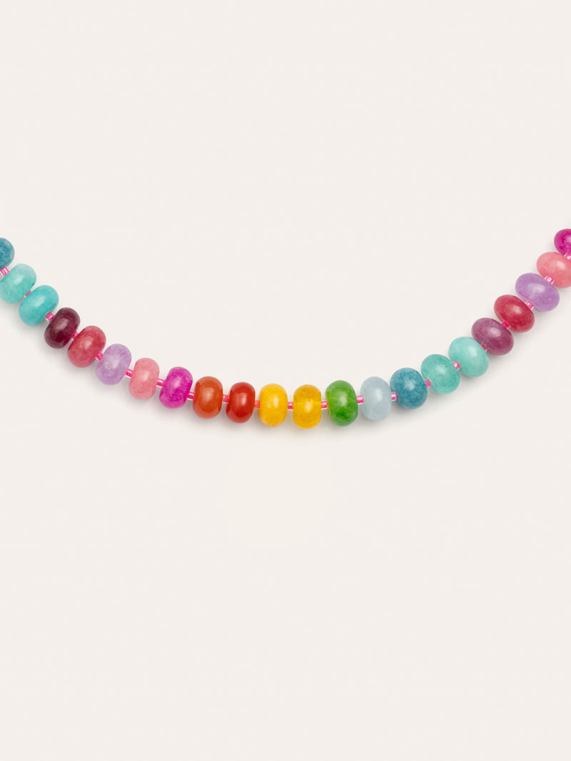Collier Bloom Stones Acier Plaqué Or