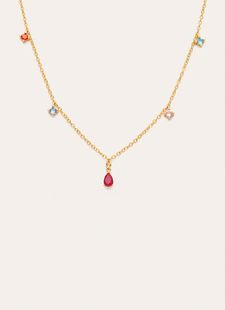 Collana Cascade Colors placcata in Oro 18kt