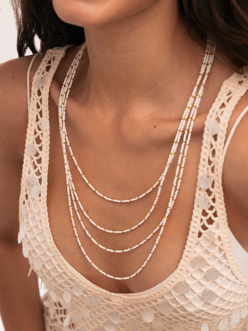 Ketting Cleopatra Blanch Staal verguld met goud