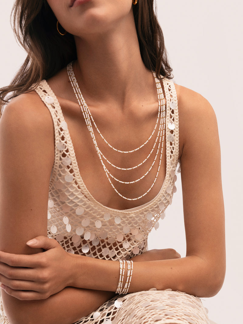 Ketting Cleopatra Blanch Staal verguld met goud