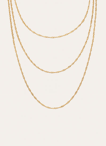 Cleopatra Mini Twist Halskette aus vergoldetem Stahl