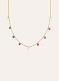Color Bits Stainless Steel Gold Necklace