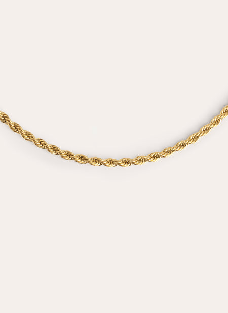 Cord Stainless Steel Gold Necklace