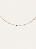 Ketting Crystals Colors Staal Goudlaag