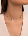 Collar Crystals Colors Plata