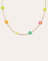 Collar Daisy May Acero Baño Oro