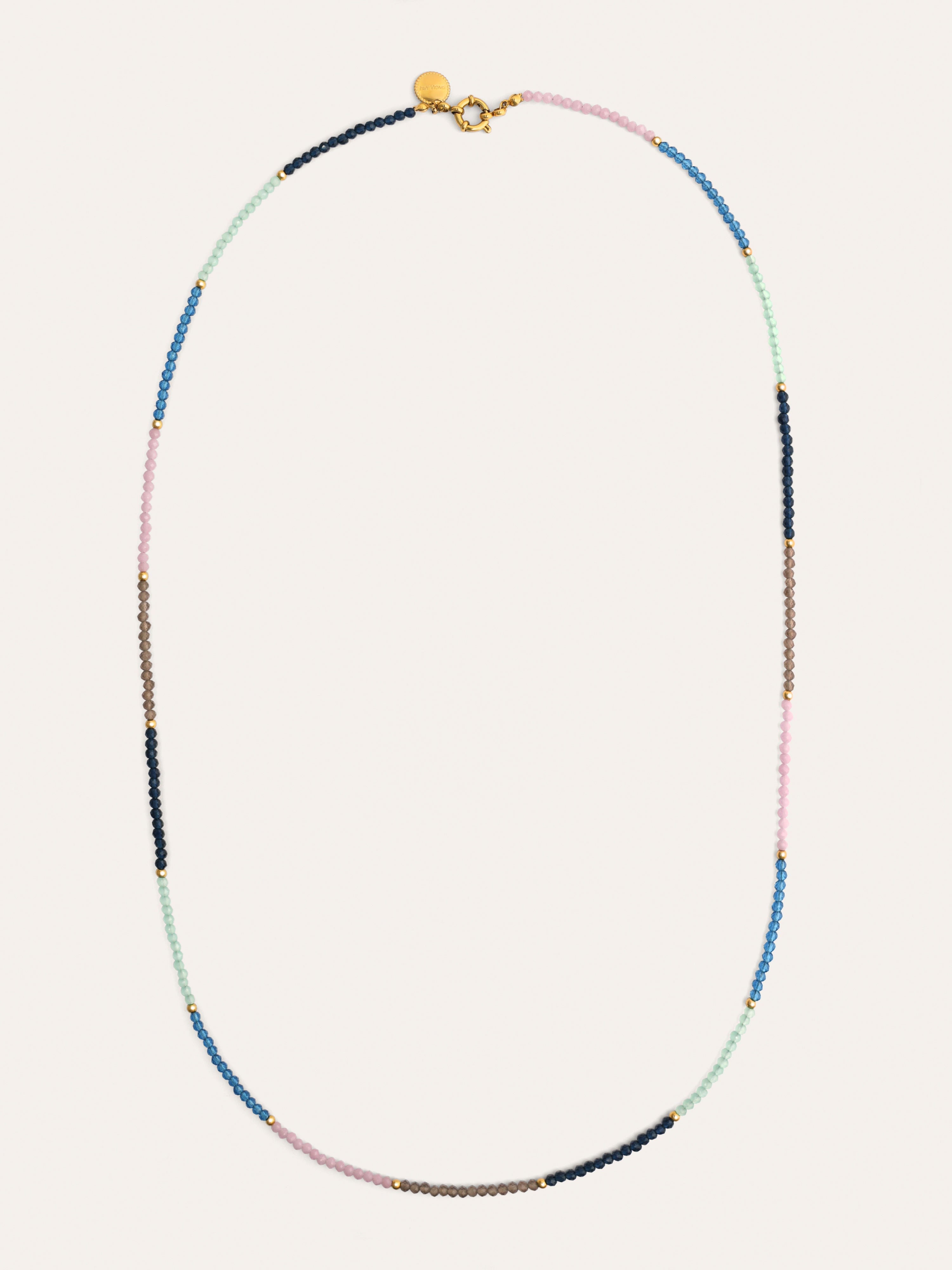 Dye Dots Mist Stainless Steel Gold Necklace