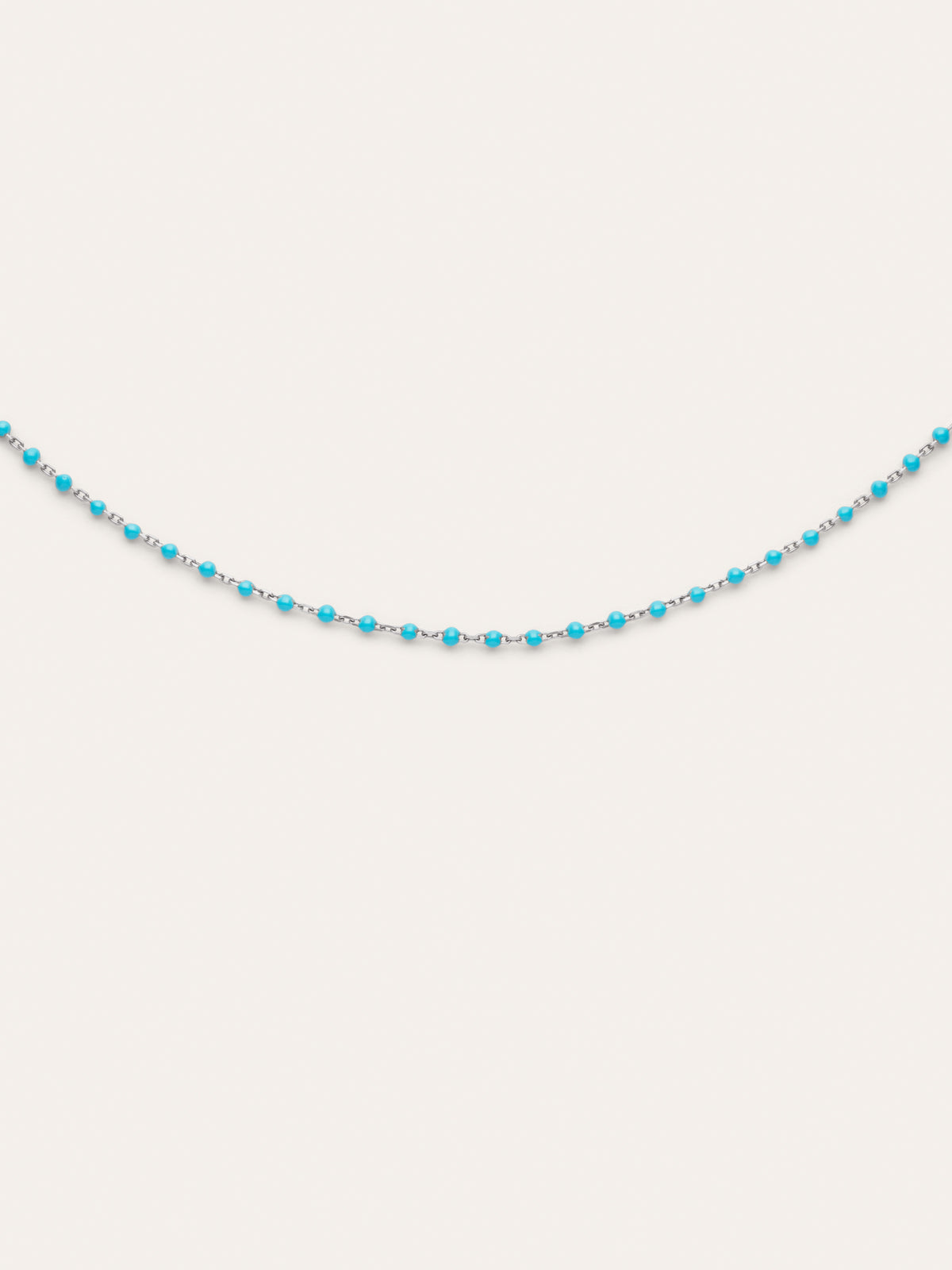 Colar Dots Turquoise Enamel Aço