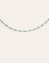 Collar Dots Turquoise Enamel Plata