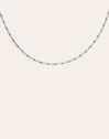 Collar Dots Turquoise Enamel Plata