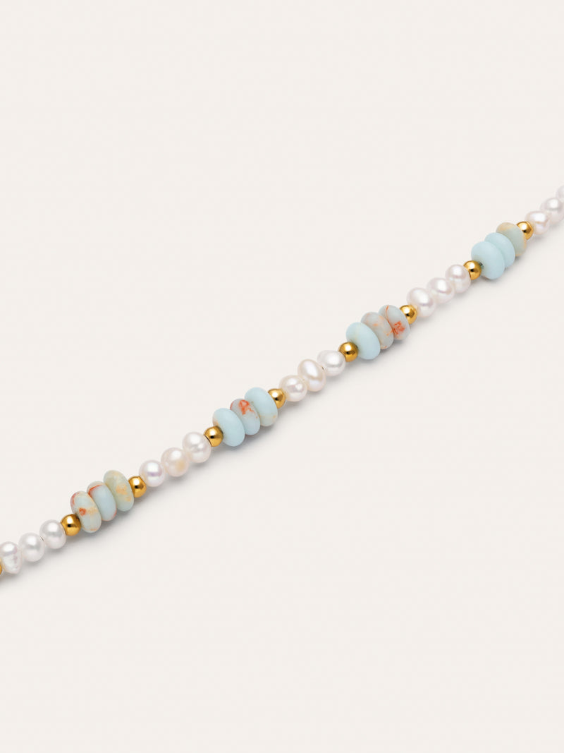Collar Daylight Perlas Acero Baño Oro
