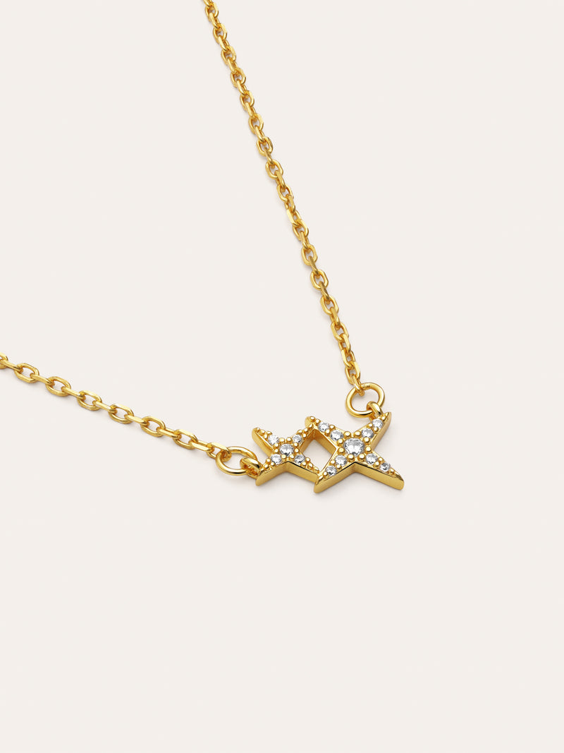 Collar Duo Spark Plata Baño Oro