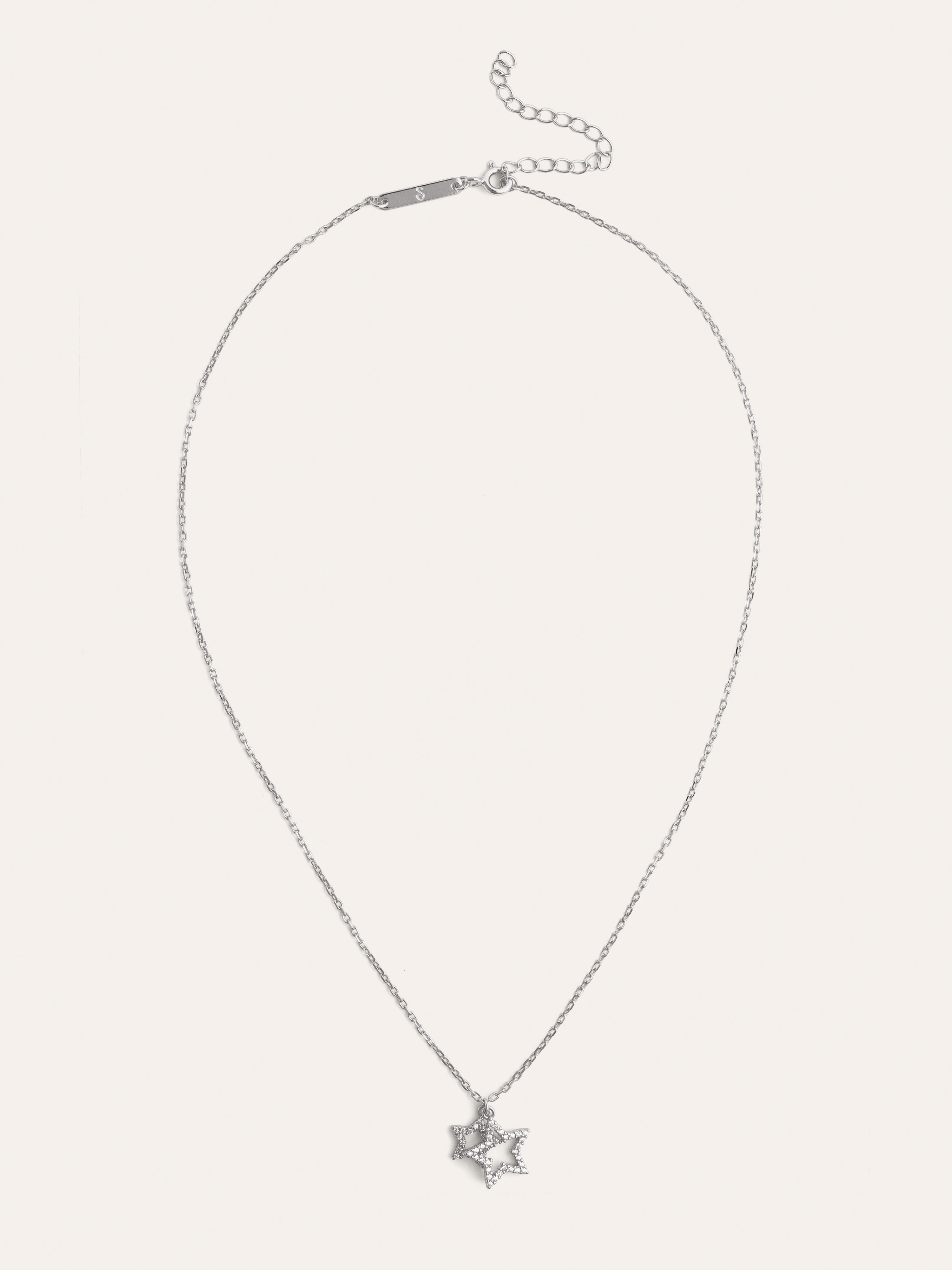 Collar Duo Stars Spark Plata