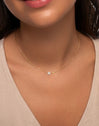 Collier Duo Stars plaqué or - puesto en modelo