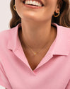 Alma Family Gold-Plated Necklace - puesto en modelo
