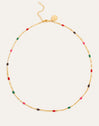 Collar Fine Enamel Miel Baño Oro