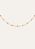 Collar Fine Enamel Miel Baño Oro