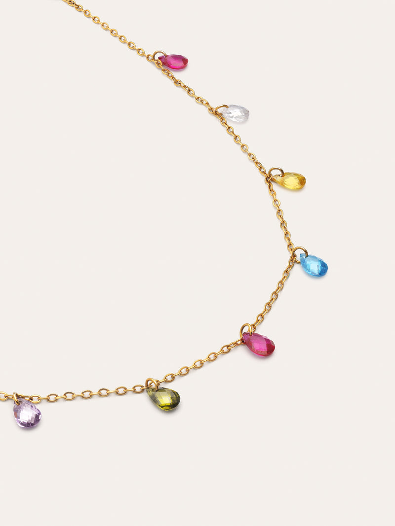 Collar Xiqueta Meua Colors Acero Baño Oro